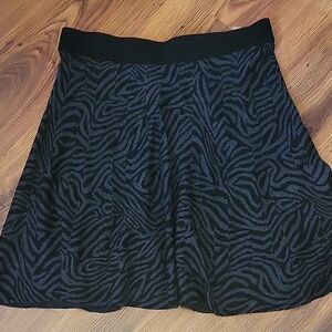 Black Zebra Print Sweater Skirt